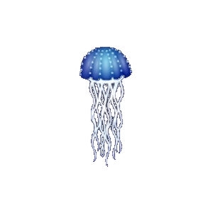 Glowing Blue Jellyfish